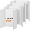 Henoyso 4 Pcs 36 x 48 Inch White Trifold Poster