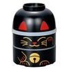HAKOYA large Kokeshi bunk lunch beckoning cat black 52680