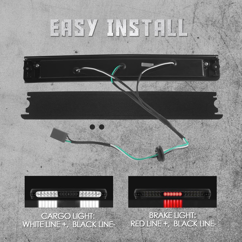 3rd Third Brake Light LED Compatible with Ford 1997 1998