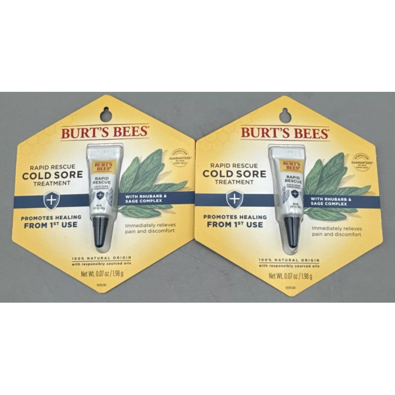 Burt's Bees Rapid Rescue Cold Sore Treatment, Rhubarb & Sage
