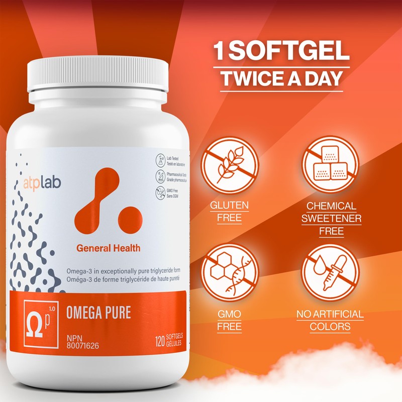 ATP LAB - Omega Pure 120 Softgels - Omega 3