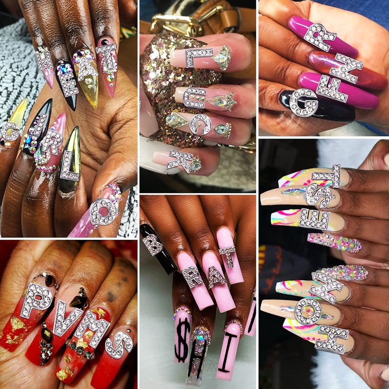 AIERSA 52 colgantes de uñas en 3D para decoración de