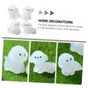 KOMBIUDA 12pcs Tiny Luminous Dogs White Dog Figures Dog Resin