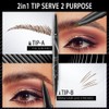 Pinkiou Microblading Eyebrow Pen, 2-In-1 Waterproof Eyebrow Pen, Dual-Ended Eyebrow