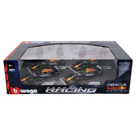 Bburago F1 1/43 Red Bull Racing Set of 4 / 2023 RB19 Max Verstappen - 2023 RB19 Sergio Perez - 2023 Miami GP RB19 Max Verstappen - 2023 Miami GP RB19 Sergio Perez