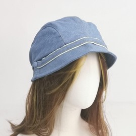 ZARSIO Denim Beret Hat Newsboy Cap Retro Bucket Hat with Adjustable Strap for Women (US, Alpha, One Size, Blue)