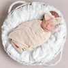 Tingjoo 3 Set Muslin Swaddle Blankets with Headband Set Muslin