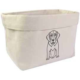 Large 'Basset Hound' Canvas Organiser/Storage Bag (OR00029235)
