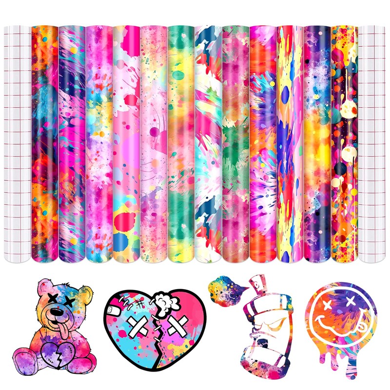 HTVSTD Summer Plaid HTV Heat Transfer Vinyl 16pcs10*12in Iron on