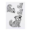 4 x 'Patterned Sitting Dog' Temporary Tattoos - Water Resistant,