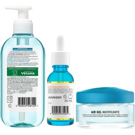 Kit Garnier Express Anti Imperfecciones para piel grasa con cido Saliclico: Gel Limpiador Facial Serum anti acne Crema Facial Hidratante Matificante en Gel