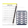 Eyebrow drawing practice set (eyebrow symmetrical ink drawing B + lash point eyebrow ruler + Cosmetic Art 1818 Design Pencil Brown), 1 piece, set ink drawing B + lash point 7 types + design pencil brown, 3 types in total / 눈썹그리기 연습 세트(눈썹대칭먹도안B+래쉬포인트눈썹자+코스메틱아트1818 디자인펜슬 브라운), 1개, 세트 먹도안B+래쉬포인트7종자+디자인펜슬 브라운 총3종