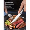 D.Perlla Steak Knives, Super Sharp Straight Edge Steak Knife Set