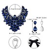 Ever Faith Costume Jewelry for Women, Navy Blue Rhinestone Crystal