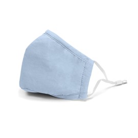 Adult Youth Kids Sizes Cotton Face Masks / Coverings With Built in Nose Bridge Wire and Filter Pocket - Reusable / Washable - Adjustable Ear Loops 1 or Mixed Assorted Pack (Youth (Ages 3 - 10), Light Blue)