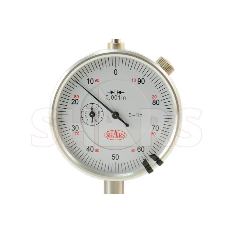 Shars 1" Dial Indicator .001" Long Stem ADG2 Standard for