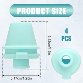 Gosknor 4pcs Bite Valve Replacement for Ello Cooper 22/32oz Stainless Steel Water Bottle, Water Bottle Mouthpiece BPA Free Silicone Cap Lid Spout for Ello Cooper 18/22/32/40oz Accessories Parts(Mint)