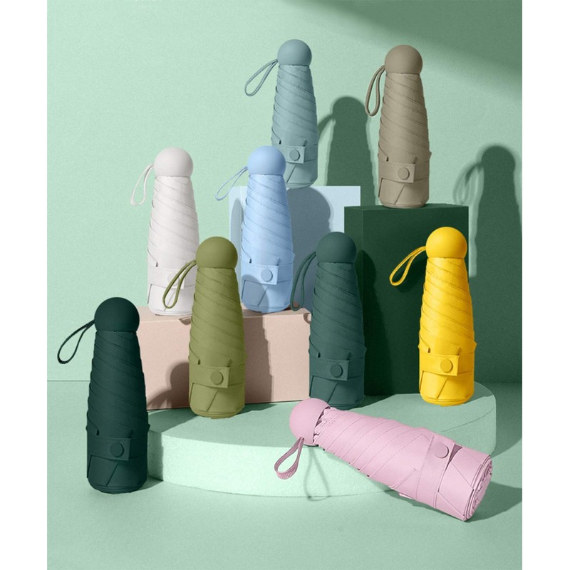 Folding Umbrella, Lightweight, Foldable, Compact, Sun or Rain, UV Protection,