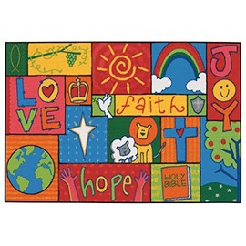 Carpets for Kids KID$Value 36.71 Inspirational Patchwork Rug 3ft x 4ft 6in Rectangle Multicolored
