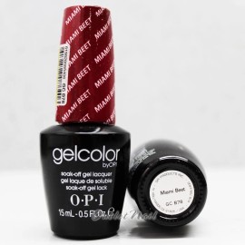 OPI GelColor GC B78 MIAMI BEET 15mL/ 0.5oz UV LED Gel Polish Red-Violet Color