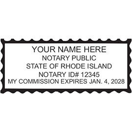 Hubco Pink S-844 Self Inking Notary Stamp - Rhode Island