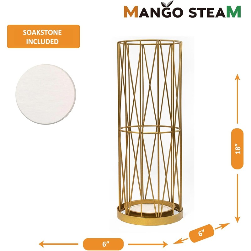 Mango Steam Pluvian Soakstone - Soporte para Paraguas (Regular, Dorado)