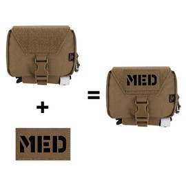 PETAC GEAR Tactical Rip Away Medical Pouch Tear Off First Aid IFAK Pouch Molle & Belt Horizontal Outdoor Emergency Survival Bag …