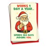NobleWorks 12 Funny Christmas Cards w/5 x 7 Inch Envelopes