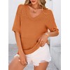 PRETTYGARDEN Women's Short Sleeve Sweater Tops 2025 Spring Summer Casual
