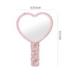 Frinnovan, 1 Pack Rhinestone Heart Mirror Handheld Pink Bling Hand