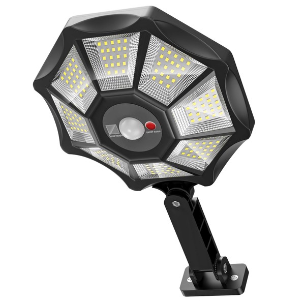 WYWNA Solar Lights Outdoor Waterproof - 360° Wide Angle Solar