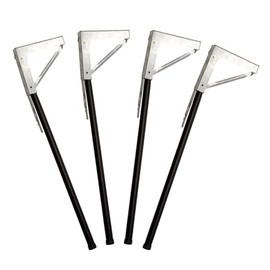 WADDELL 29" Folding Game Table Legs (Set of 4, Black) | Includes Mounting Screws & Floor Protectors | 16G 1" Tubular Steel Collapsible Replacement Legs for DIY Card, Picnic, Serving, Snack Table