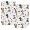 2 Pcs Cute Cat Kitchen Towels, Butterfly & Flower Absorbent
