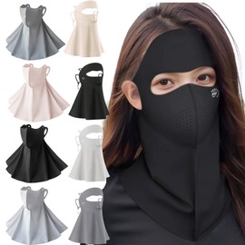 SATPULOT Sun Protection Face Cover, Yakenu Standard, Repeatedly Washable, Sun Protection, UV Protection, Face Mask, Paisley UV Protection, Ear and Neck Protection, Sports Mask, 1 Piece, Full Face Sun