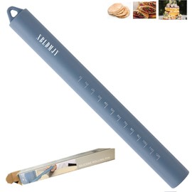 Silicone Rolling Pin Stainless Steel Inner Core Non Stick Rolling Pin Blue