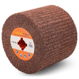 RENOTEC Non-Woven Wire Drawing Flap Wheel, 120x100mm, for Stainless Steel, Copper Satin Finishing and Metal Surface Treatment, SCT Conditioning Buffing Drum for Burnishing Polishing Machine (180 Grit)