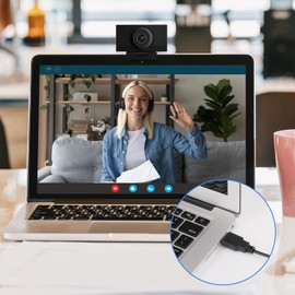MEGREZ MEGREZ 4K Webcam with Microphone & Privacy Cover, Webcam for PC, Adjustable FOV Computer Web Camera, Ultra HD USB Camera for Streaming Video Call Conference and Online Lessons