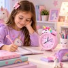 Pink Unicorn Kids Alarm Clock – Cute Double Bell Bedside