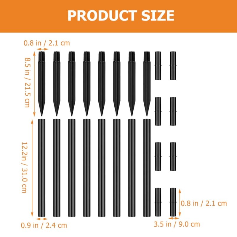 DOITOOL Plastic Ground Spikes, 8sets Replacement Spikes, Landscape Stakes with
