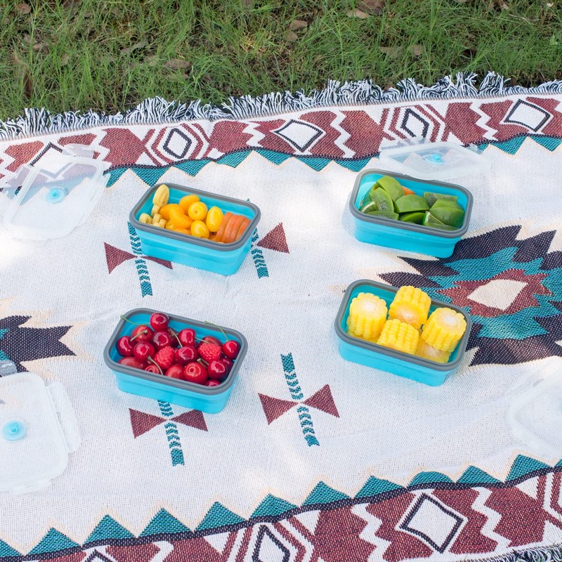 Collapsible Food Storage Containers with Airtight Lid & Air Vent,