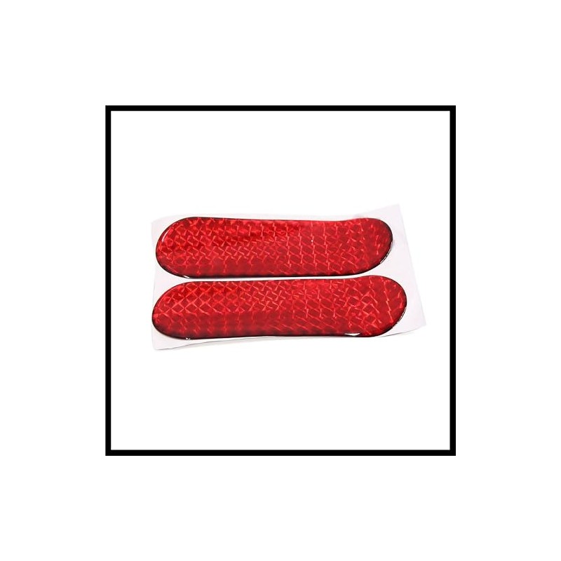 Hihaha 12cmx4cm Car Exterior Reflector Decal Reflective Sticker Red 2pcs