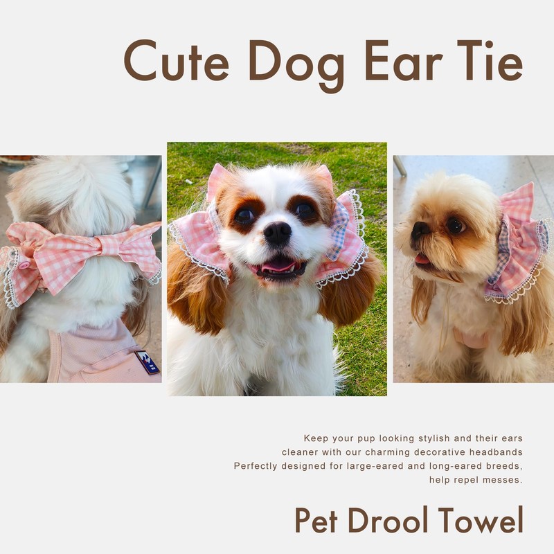 Soft Cotton Dog Headband for Cocker Spaniel, Cavalier, Springer -