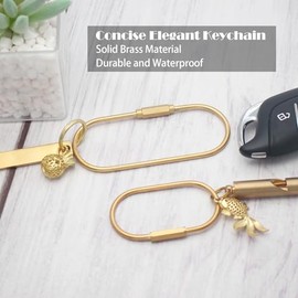 Elegant Gold Brass Key Rings - Purse Bag Charms & Key Organizer