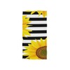 senya Toalla de mano de girasoles con rayas, ultra suave,