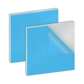 LAVMHAB 2 pieces aluminium sheet, 3 mm thick aluminium plates, 200 mm x 200 mm aluminium plate with protective film, aluminium sheets for DIY crafts