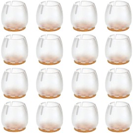 Maydahui 16PCS Round Chair Leg Silicon Floors Protector Anti-Slip Bottom Chair Pads Circular Furniture Table Feet Fit 5/9 to 5/7 Inch（14-18mm）