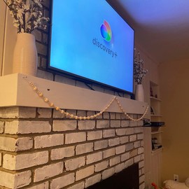 Wooden Beaded Garland Farmhouse Home Decor Teague Wood Bead Galand, 7.2ft(86inch) Farmhouse Garland Decorative Wooden Beads for Hoho Wall Decor, Minimalist Decor and Table Decor(Size-1)