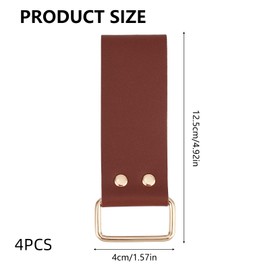 NICENEEDED 4 PCS Tape Measure Holder Leather Belt Clip, Measuring Tape Clip Tool Belt Drill Impact Tool Holster, Heavy Duty Multitool Belt With Loops for Tape Measure Clipped Tools