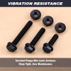 20-Sets 1/4-20 x 1/2" Hex Flange Bolts and Nuts Black,