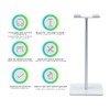 Lenfech boldR Soporte Blanco con Plateado para Audífonos/Base Universal de
